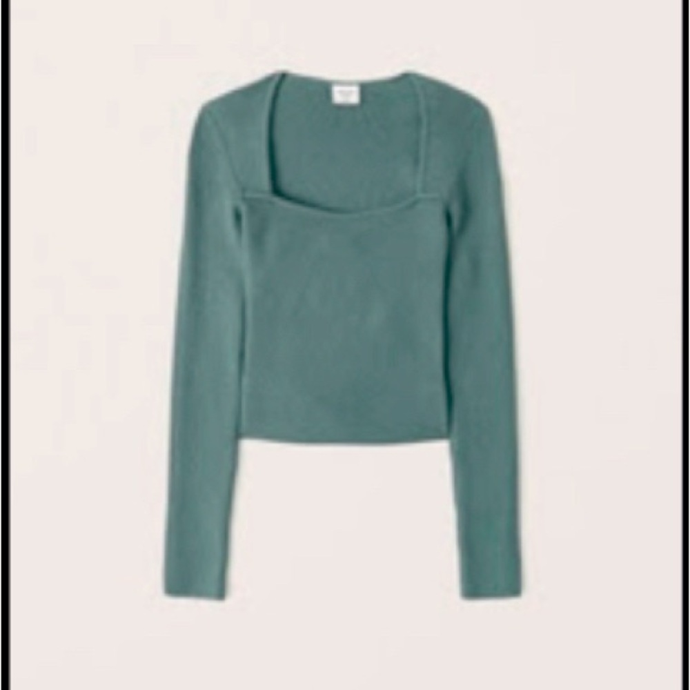 NWT Abercrombie Sweater Slim Long-Sleeve Portrait Neck Top